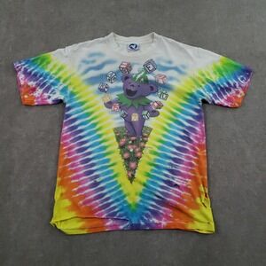 Vintage Grateful Dead Shirt Men Large Liquid Blue Spring Tour 1991 Bear Juggling